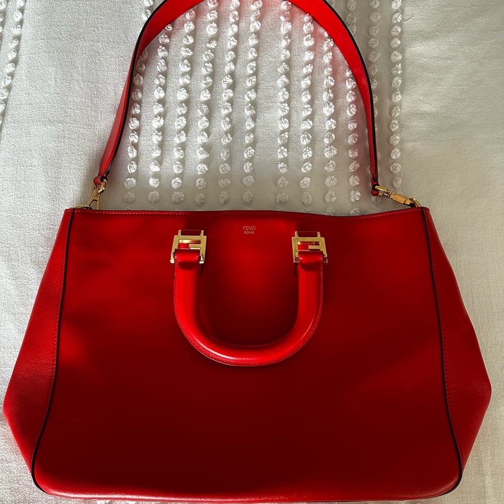 Fendi Red Leather Handbag